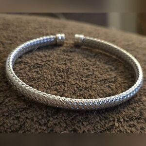 Sterling Silver Braided Cuff Bracelet